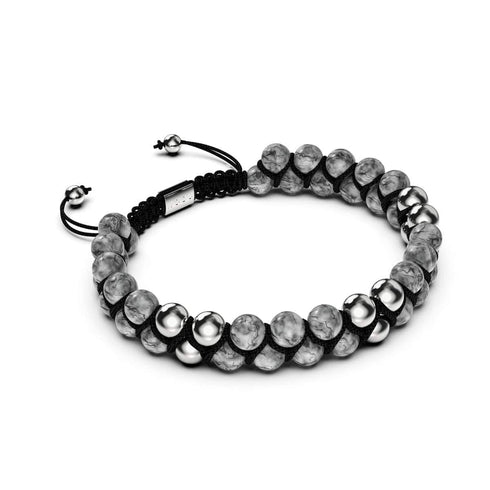 Argent | Jaspe léopard | Bracelet Vitalité